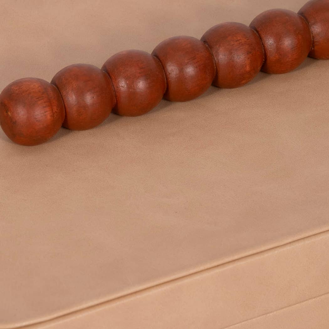 Greta Faux Leather Bead Handle Box, 11 in.