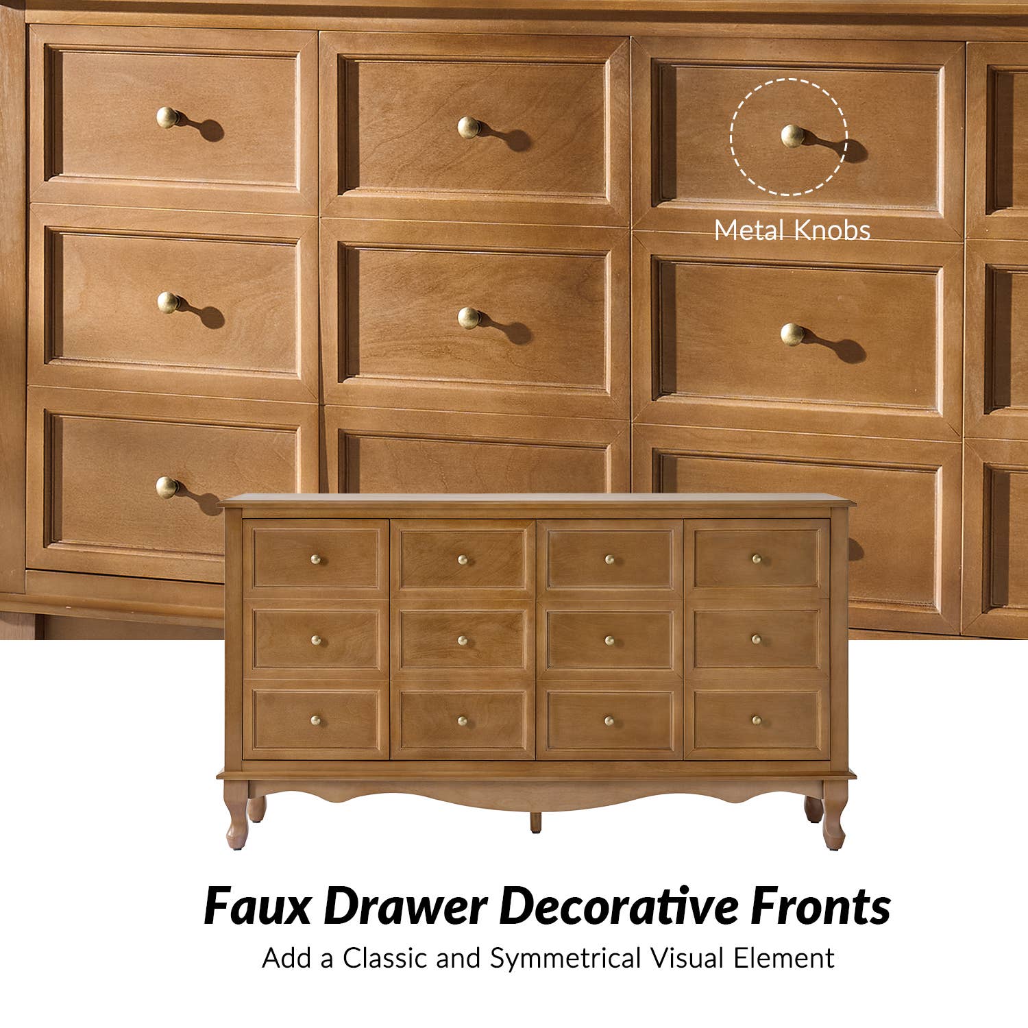 Aggie 58" Wide 4 door Sideboard: Acorn
