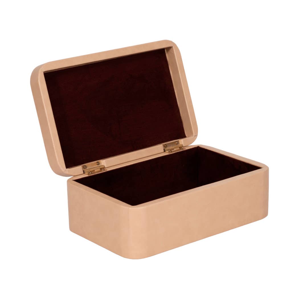 Greta Faux Leather Bead Handle Box, 11 in.