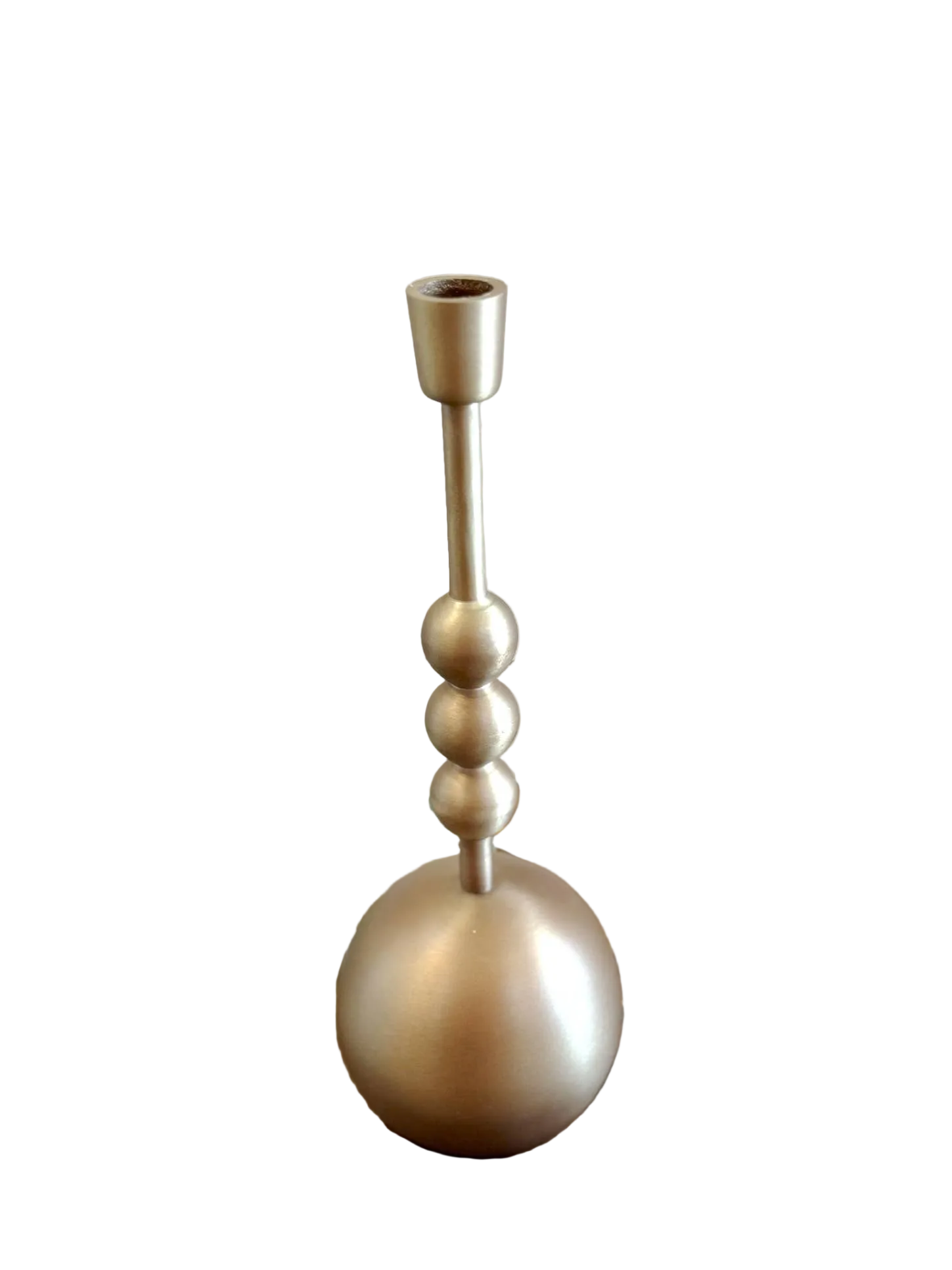 Large Stacked Orb Taper Candle Holder