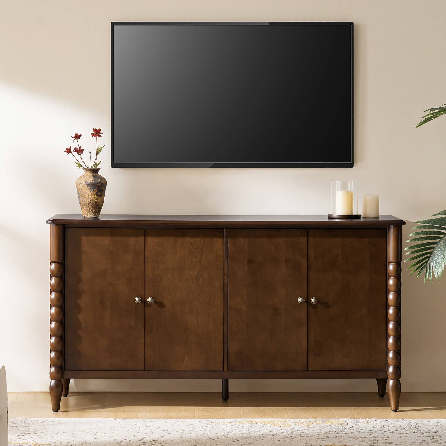 Alex 4-Door Sideboard: Teak