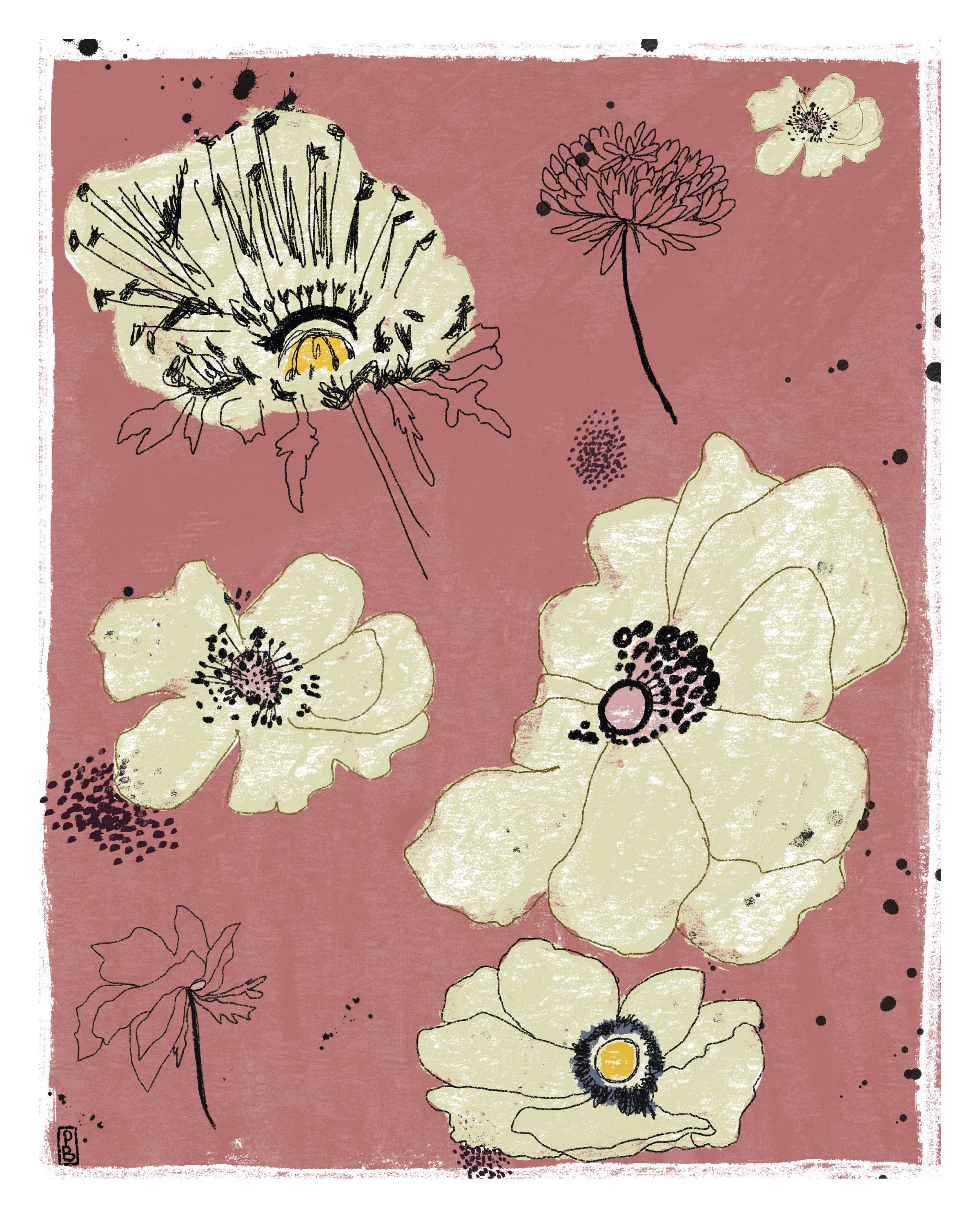 "On Earth", Floral Giclée Fine Art Print: 11x14