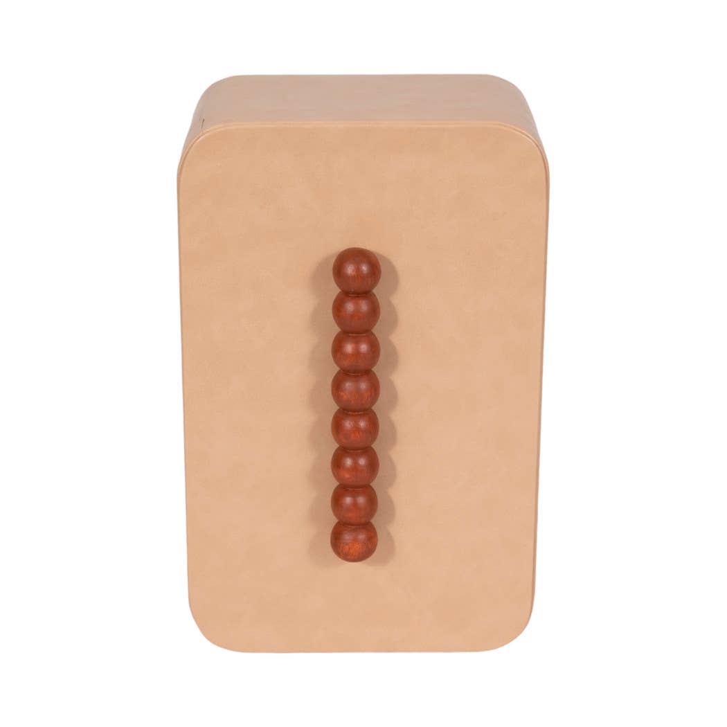 Greta Faux Leather Bead Handle Box, 11 in.
