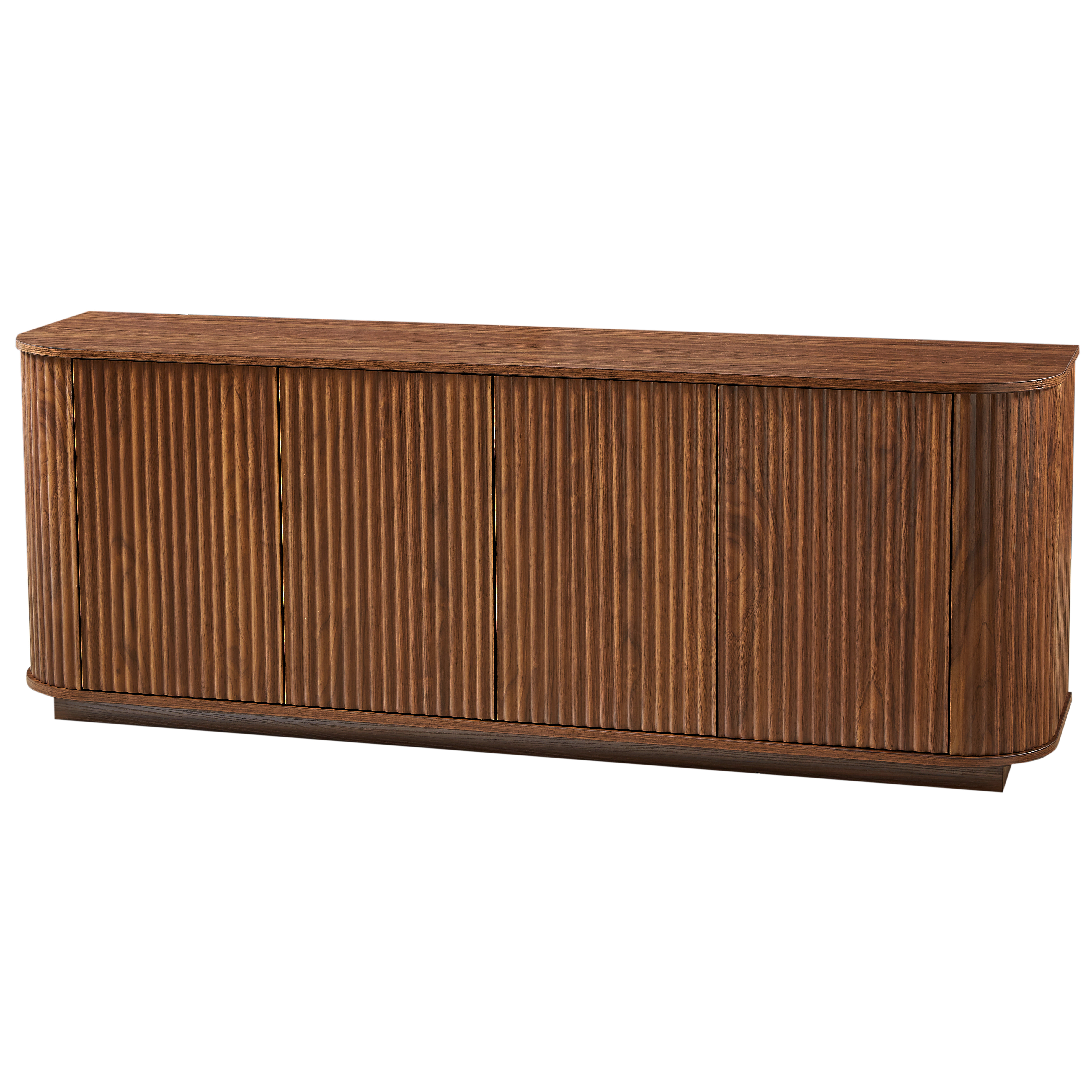 Fall Walnut Sideboard Cabinet with Adjustable Shelves: Natural