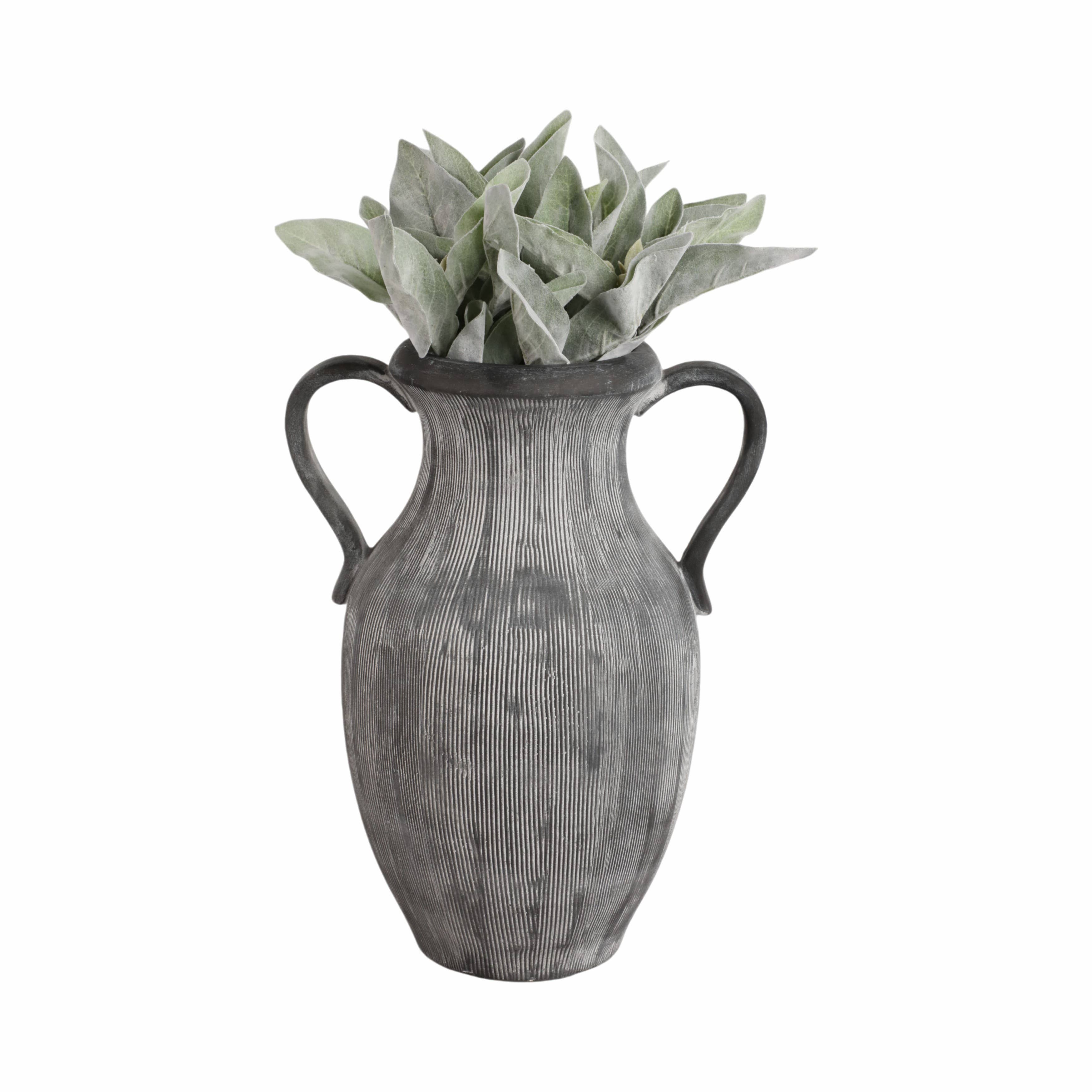 Dolomite Amphora Weathered Vase, 15"