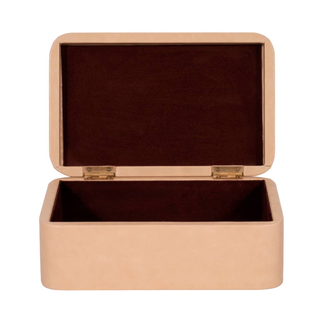 Greta Faux Leather Bead Handle Box, 11 in.