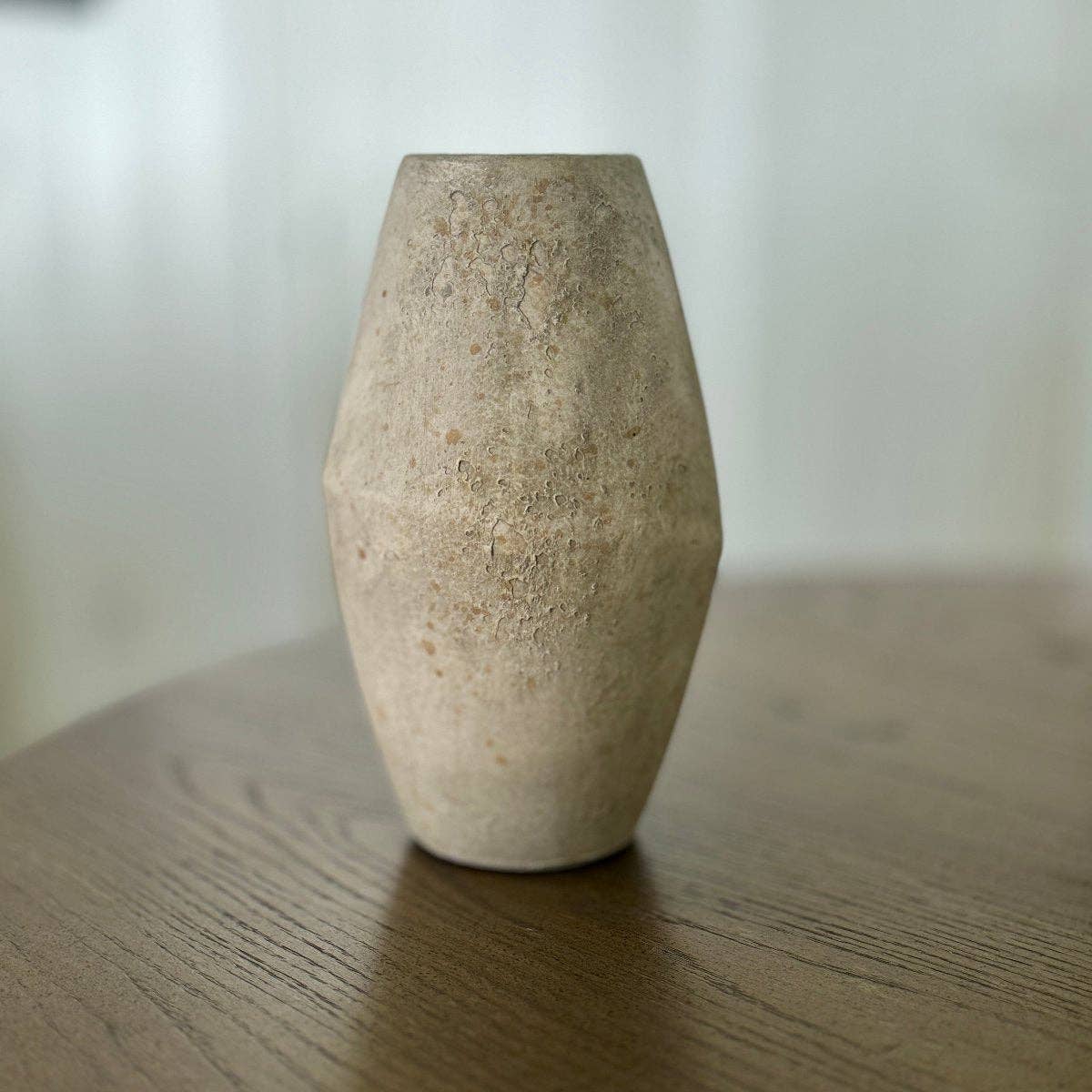 Carmen Large Rustic White Vase