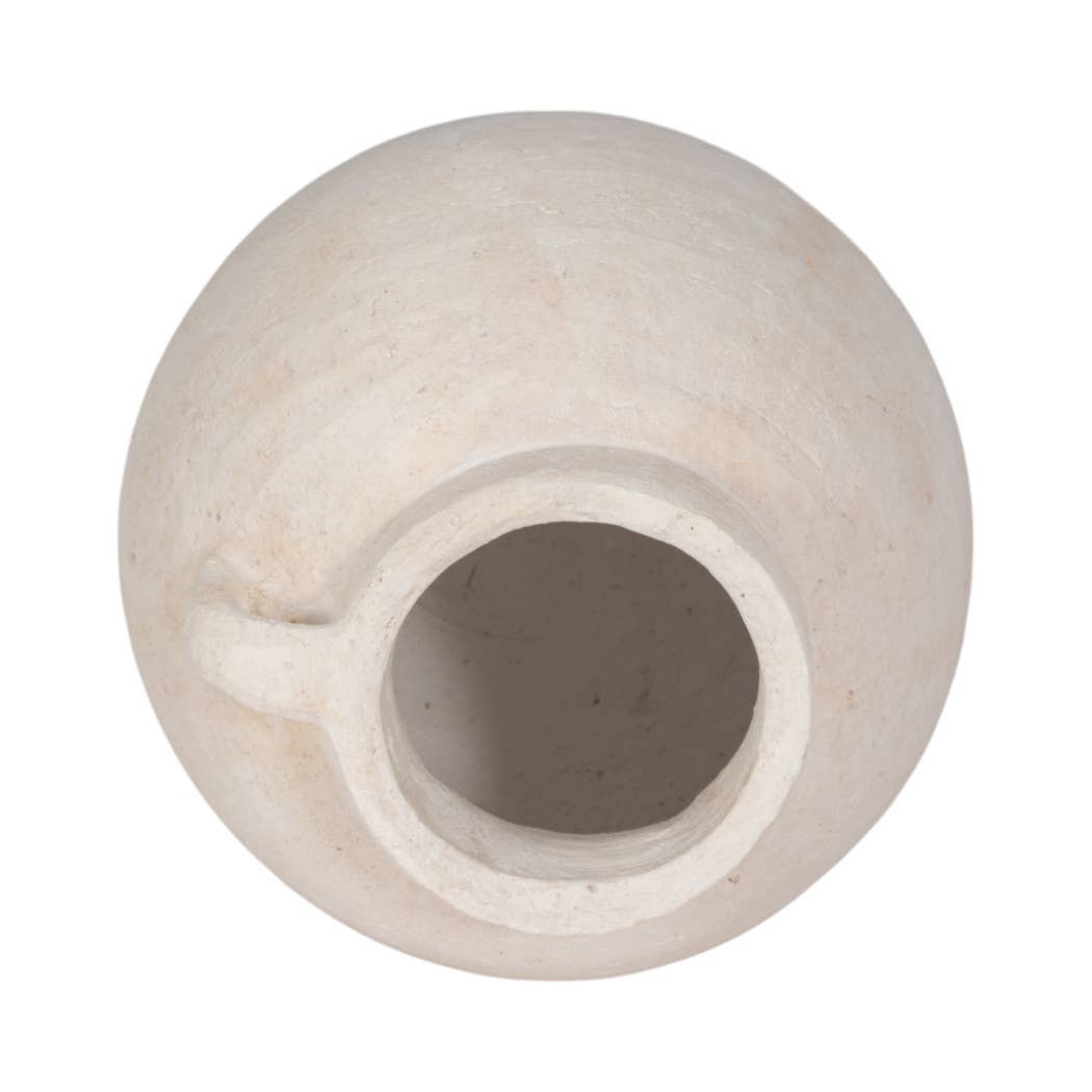 Brianna Bulbous Handle Jug - White, 7 in.