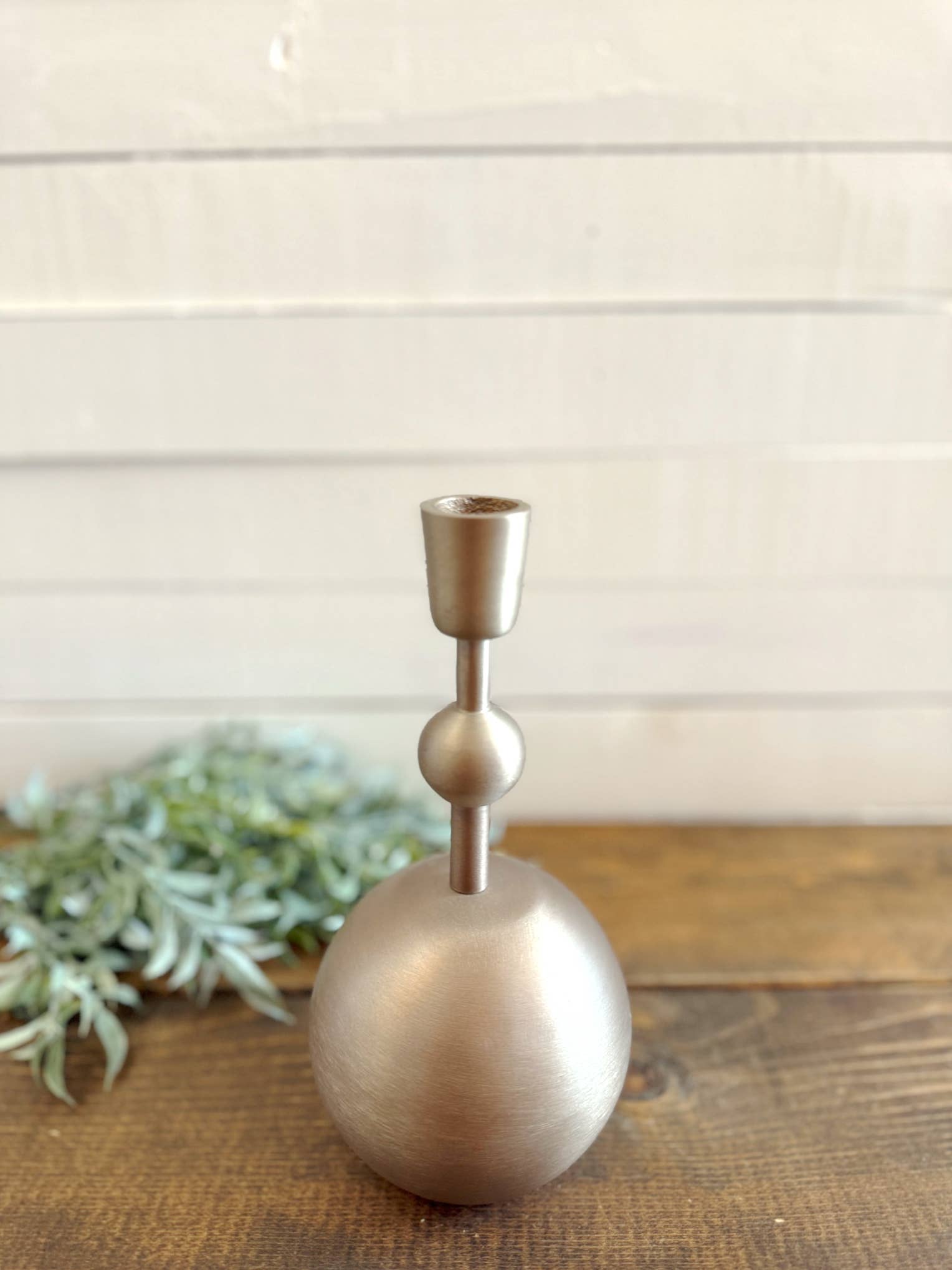Medium Stacked Orb Taper Candle Holder