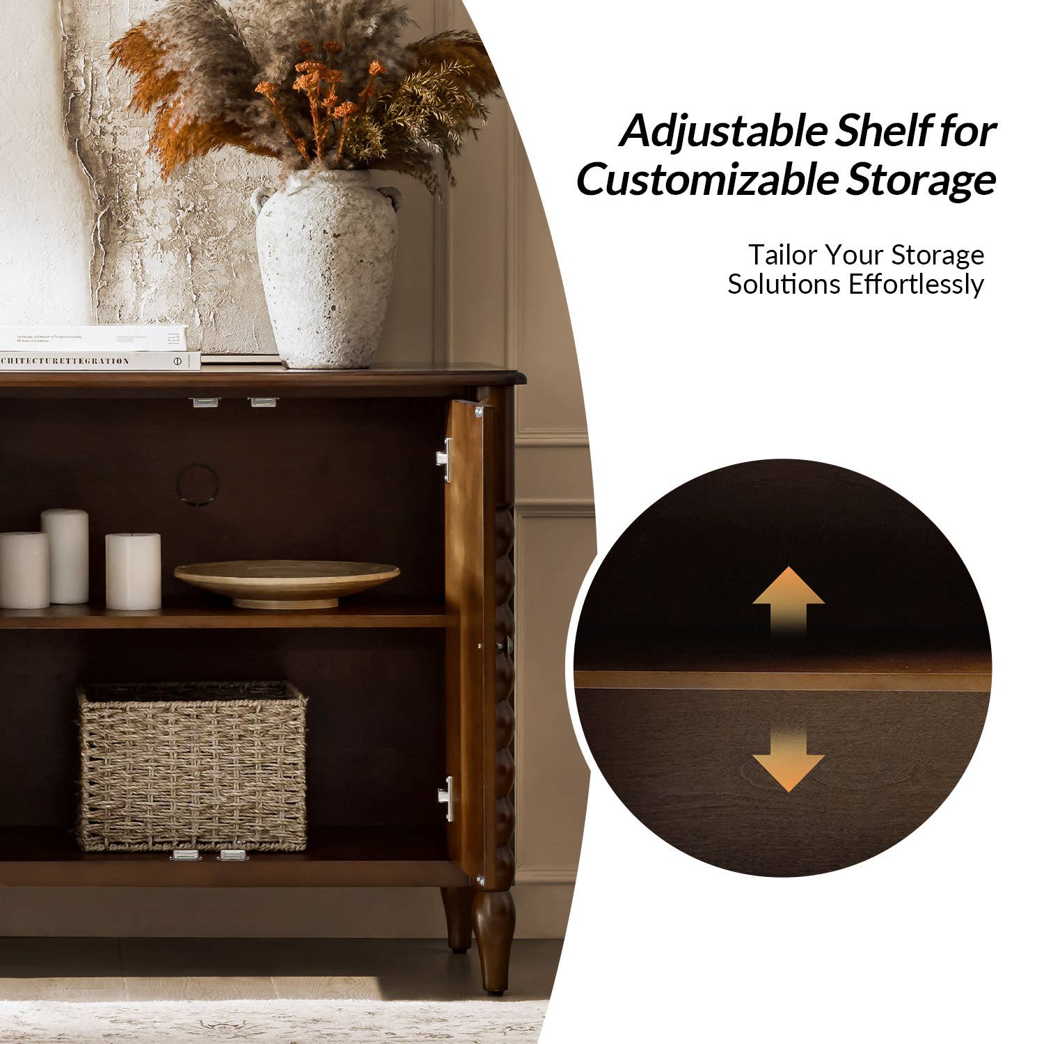Alex 4-Door Sideboard: Teak