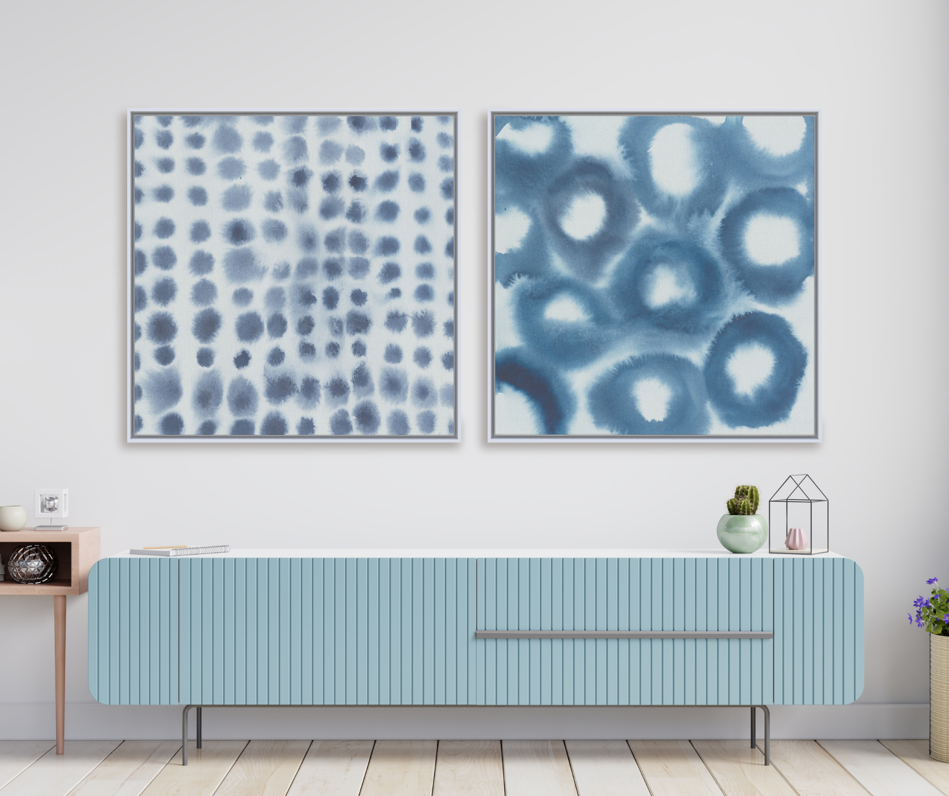 Indigo Bleed VI: Gallery Wrap / 16x16"