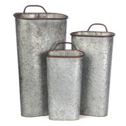 Rectangular Metal Wall Vase, Set of 3