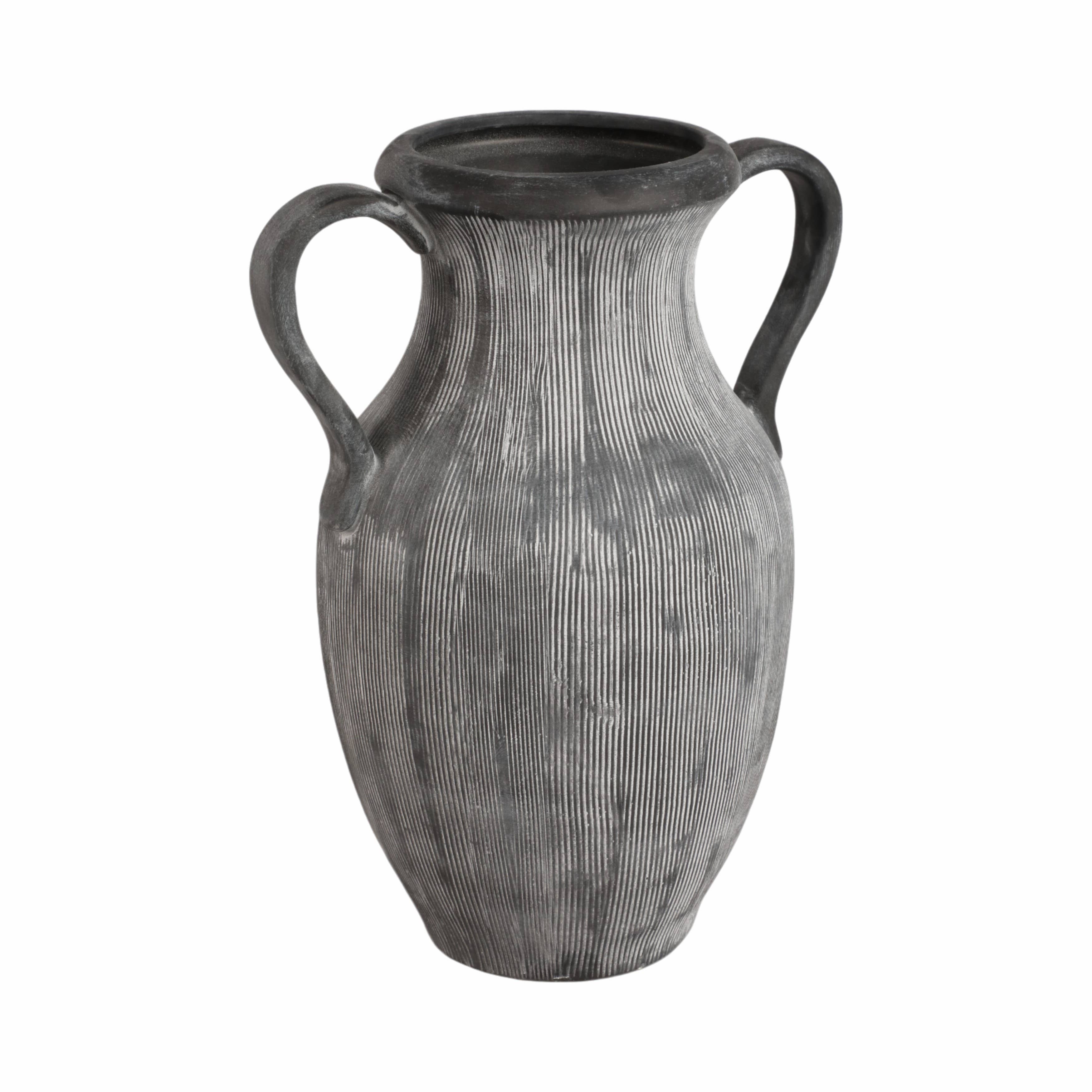 Dolomite Amphora Weathered Vase, 15"