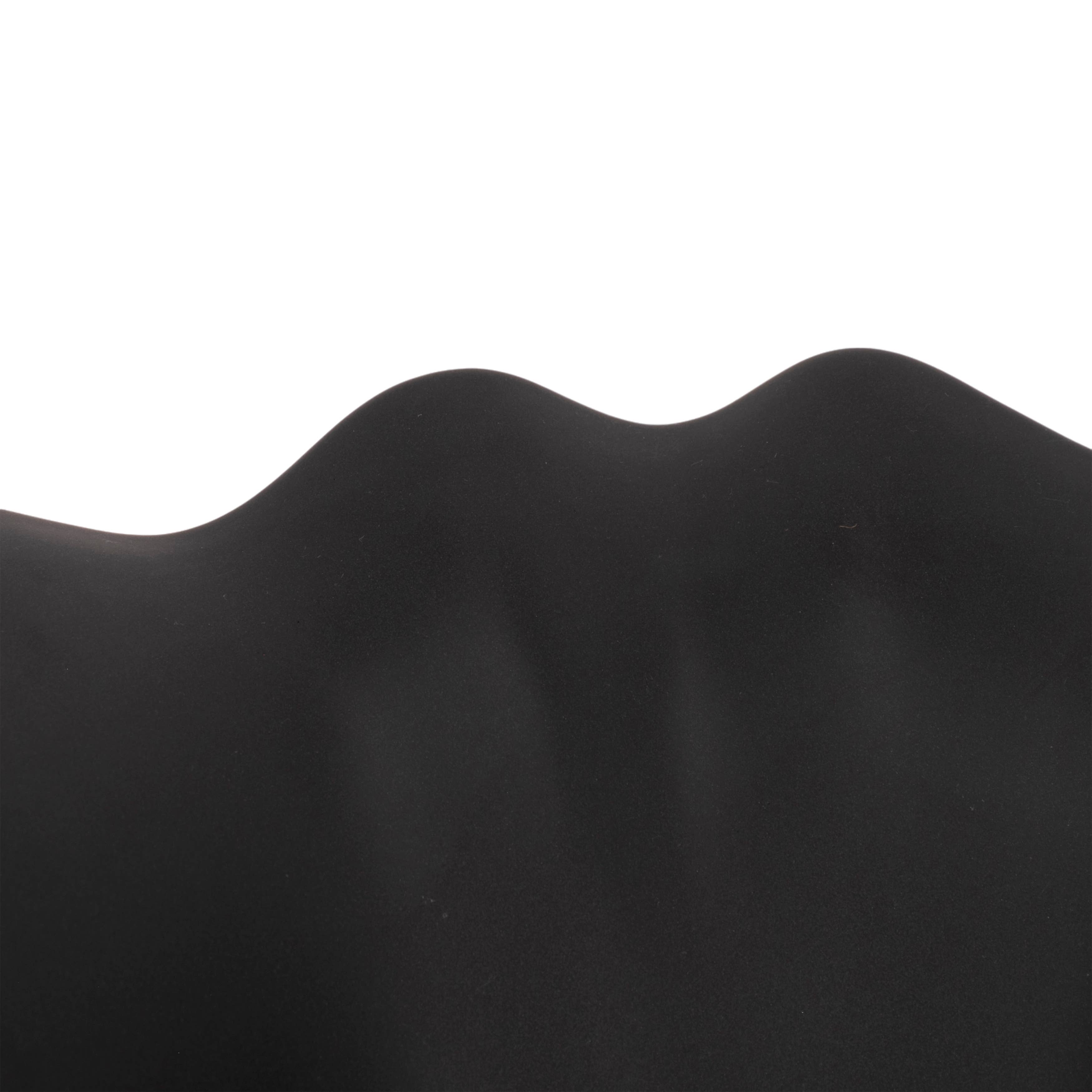 Katelyn Black Ruffled Edge Bowl, 18 in.