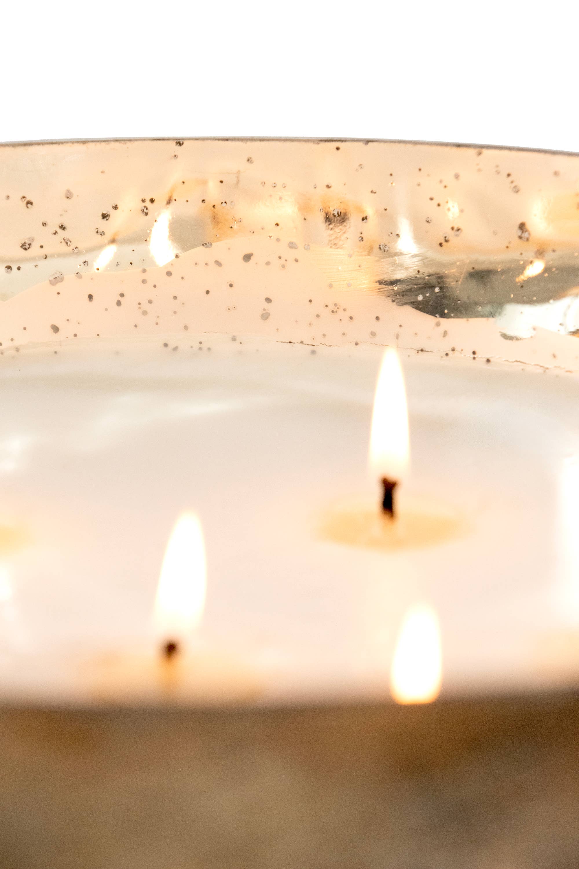 Gold Mercury Glass Bowl Large Fragrance Candle