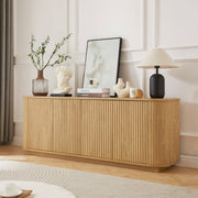 Fall Walnut Sideboard Cabinet with Adjustable Shelves: Natural