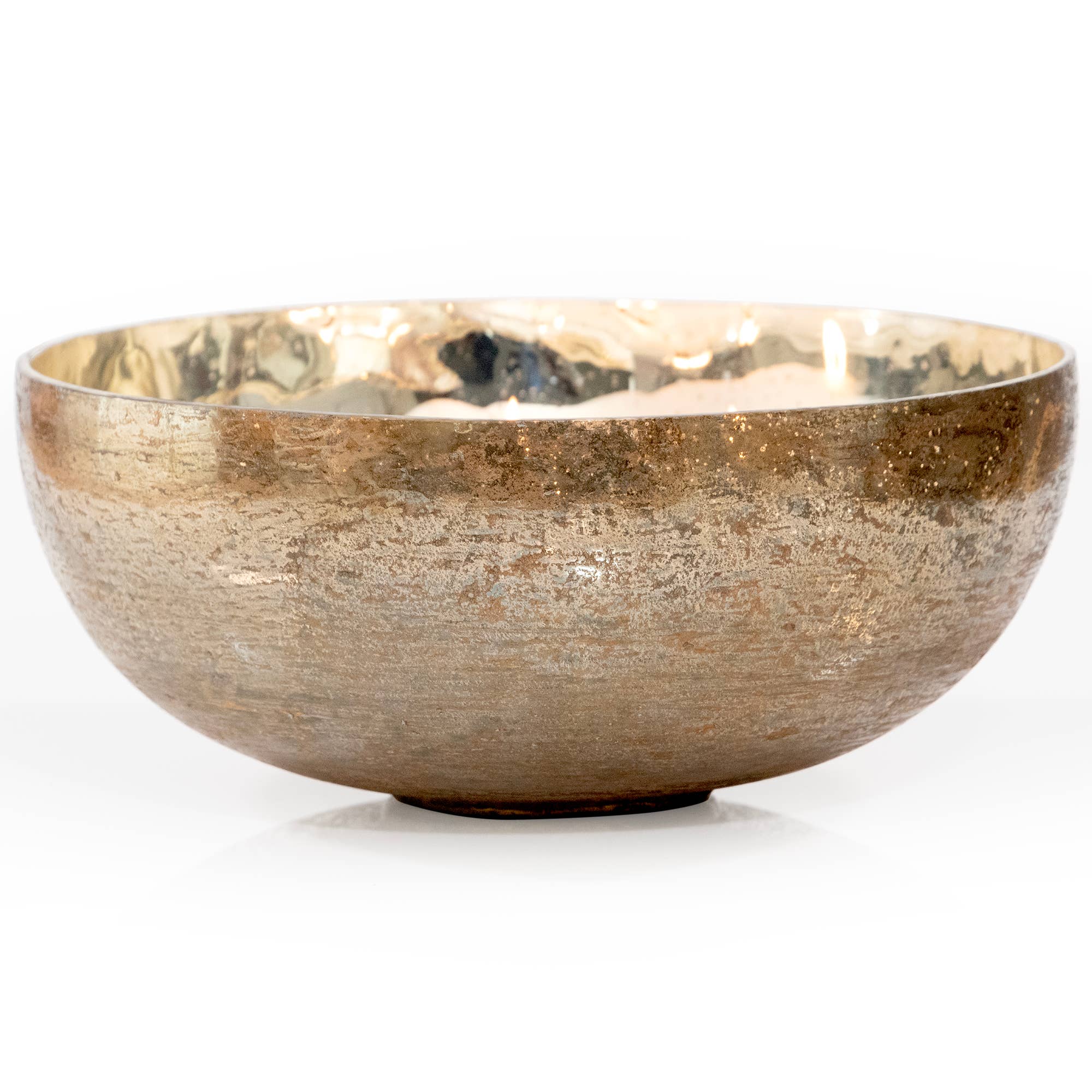 Gold Mercury Glass Bowl Large Fragrance Candle