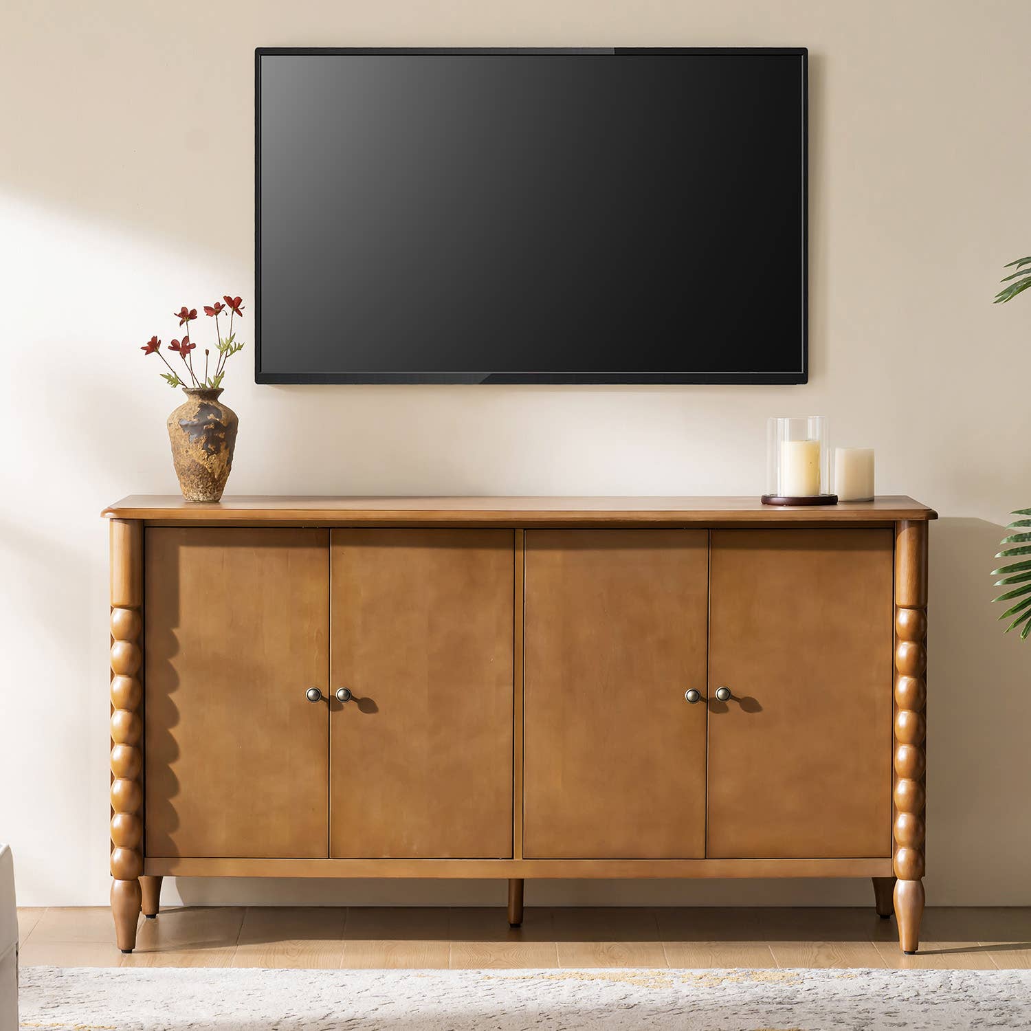 Alex 4-Door Sideboard: Teak