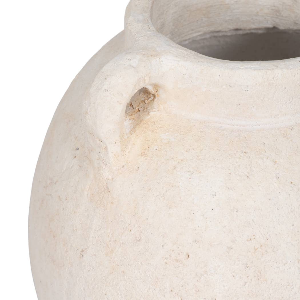 Brianna Bulbous Handle Jug - White, 7 in.