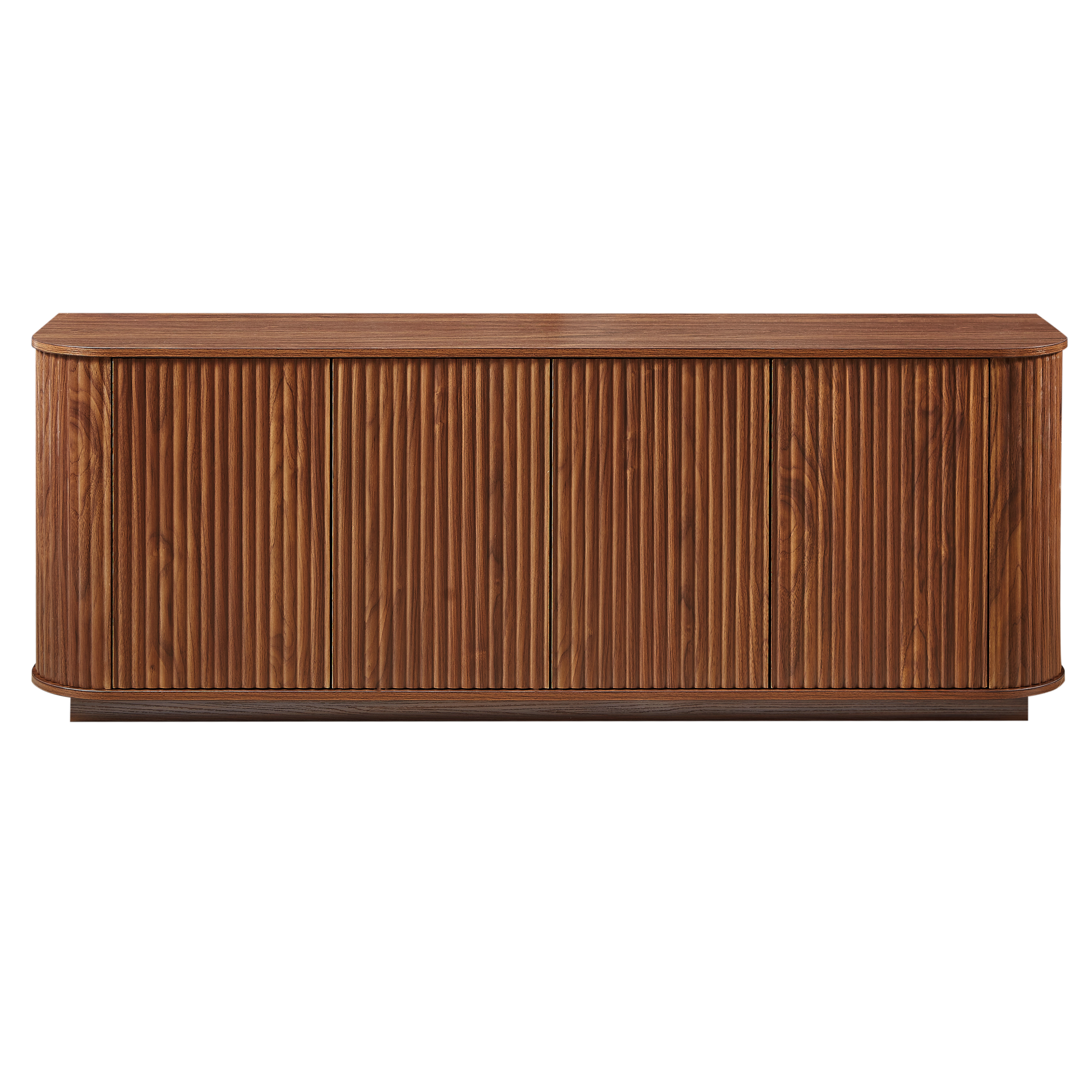 Fall Walnut Sideboard Cabinet with Adjustable Shelves: Natural