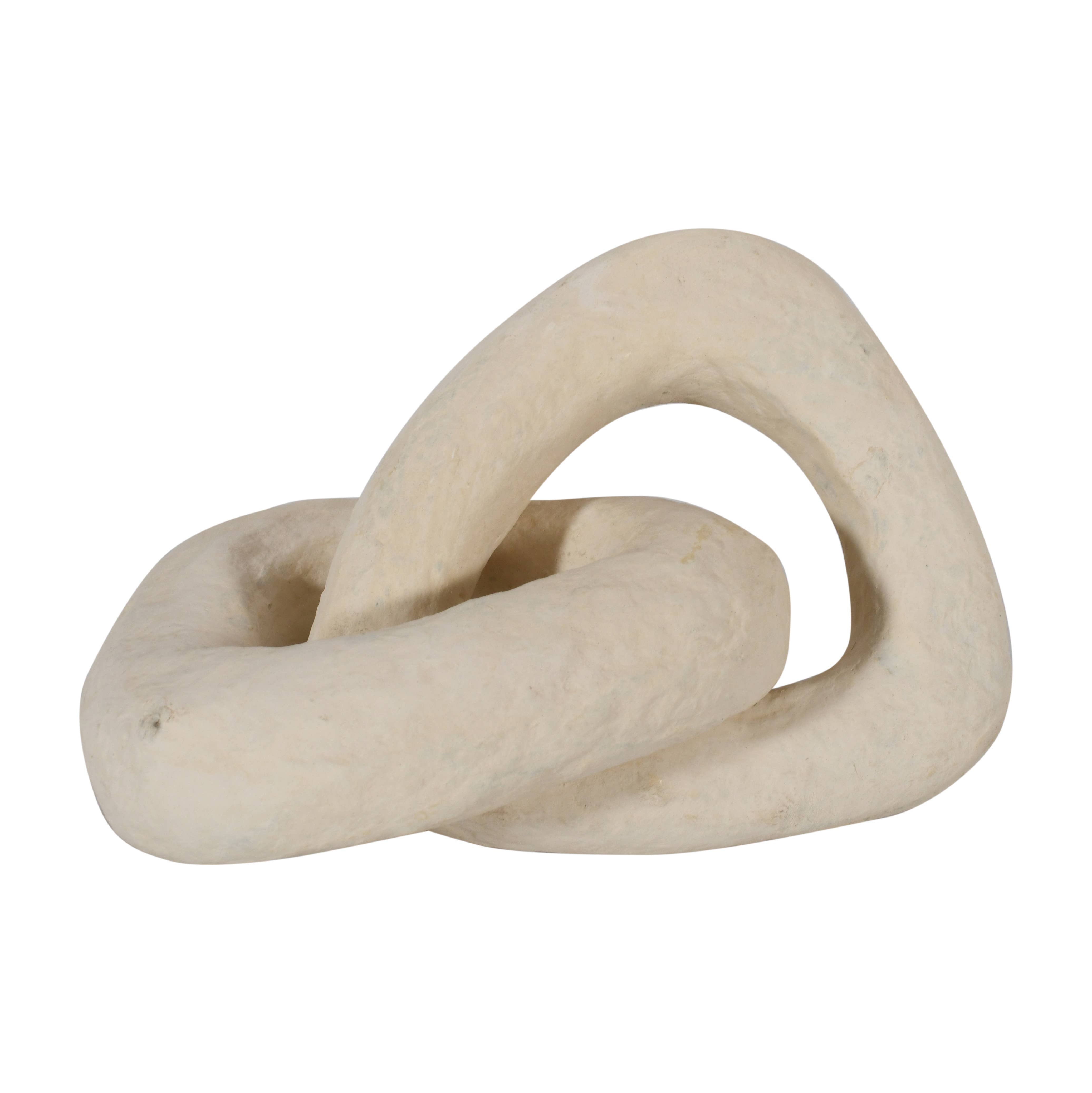 Paper Mache Chain Dia 6" & H 3": Off-white