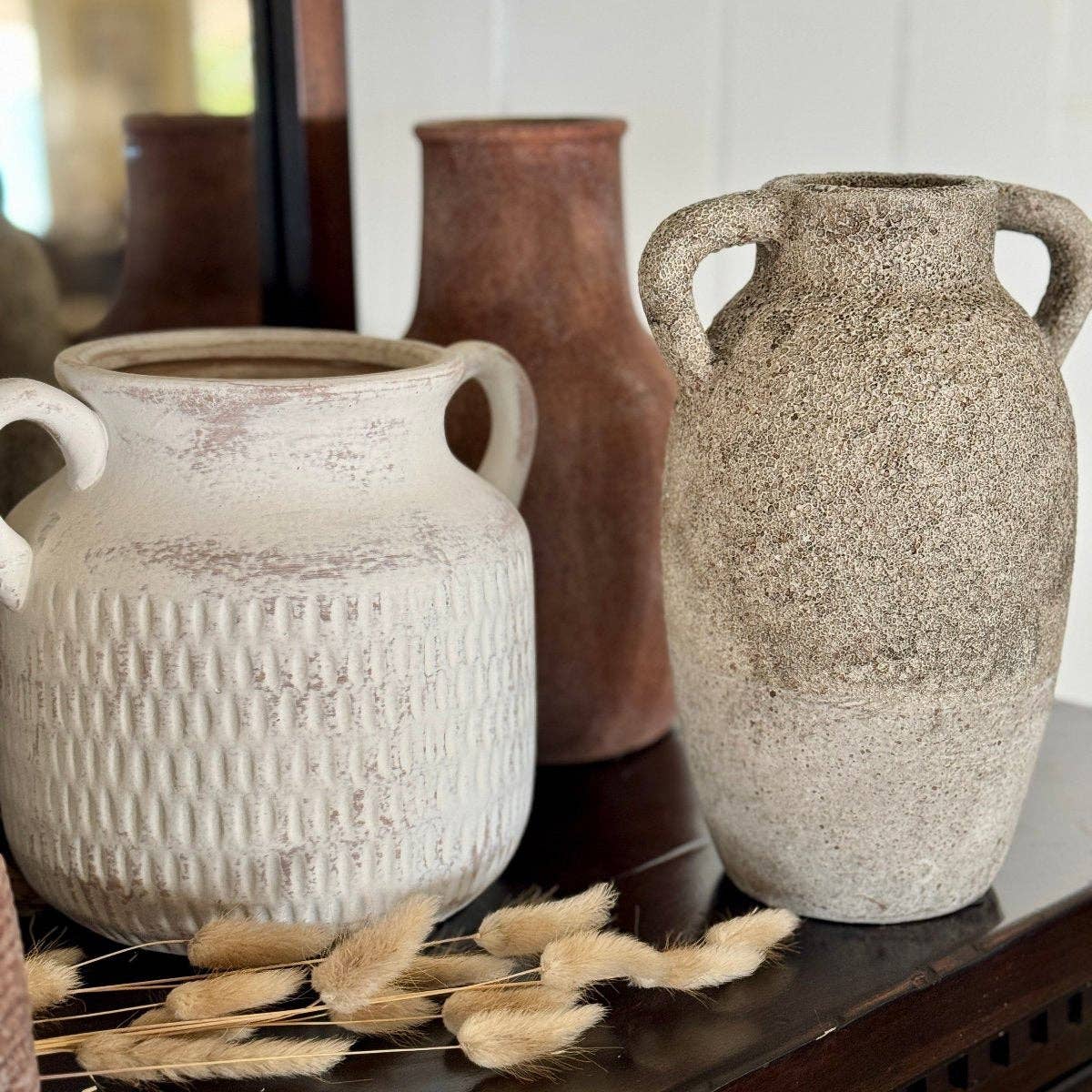 Elexa Tall Double Handled Vase