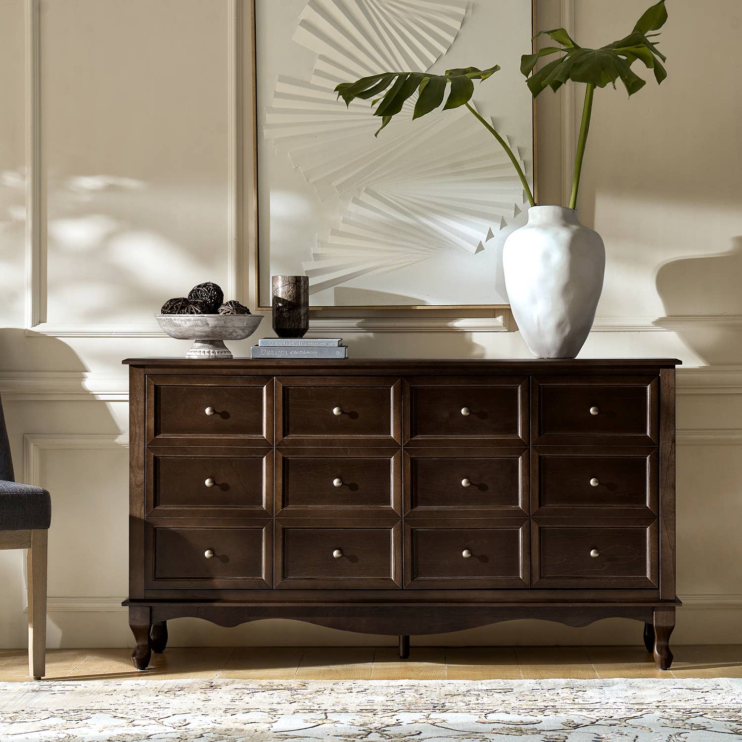 Aggie 58" Wide 4 door Sideboard: Acorn