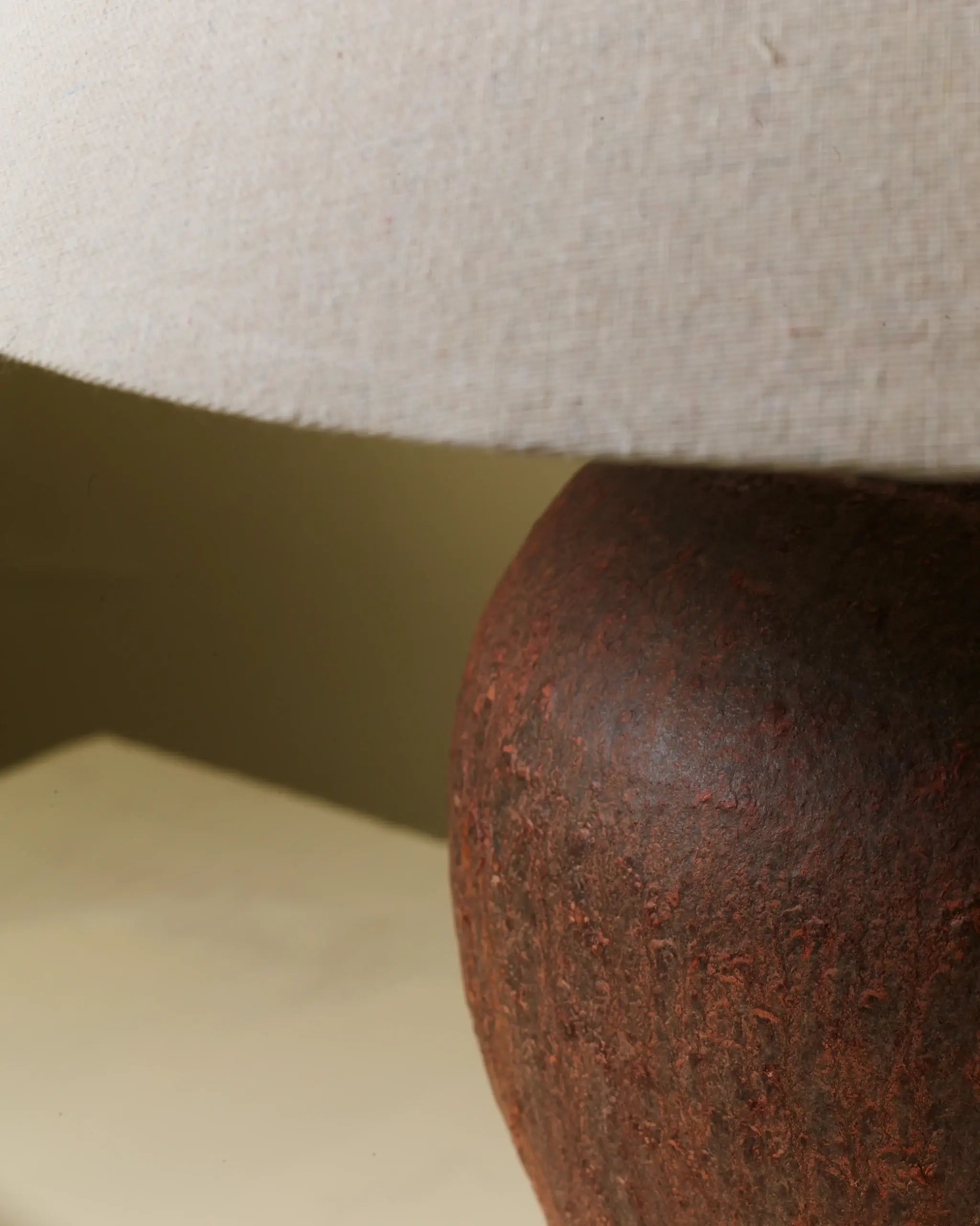 Verstroodt Large Textured Ancient Ceramic Wabi-SabiTable Lamp