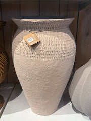 Extra Large Textured Paper Mache Vase