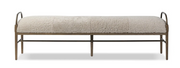 Demi Accent Bench- Beige Shearling
