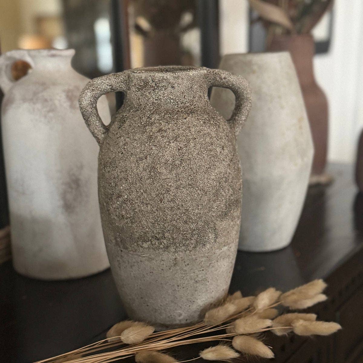 Elexa Tall Double Handled Vase
