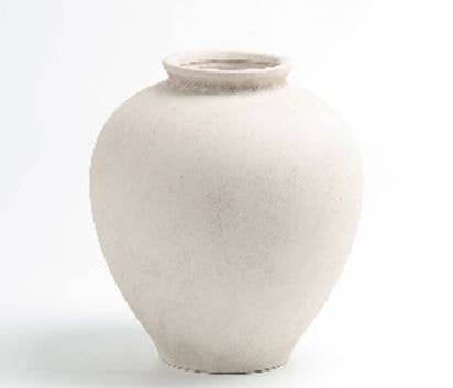""Grace White Terracotta Vase