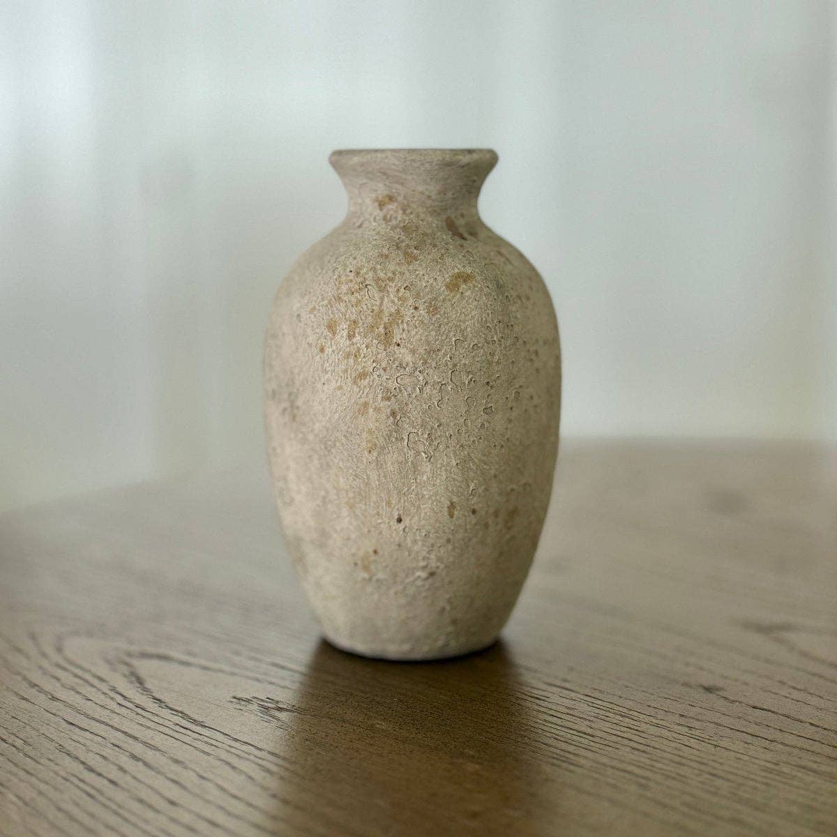 Rose Medium Rustic White Vase