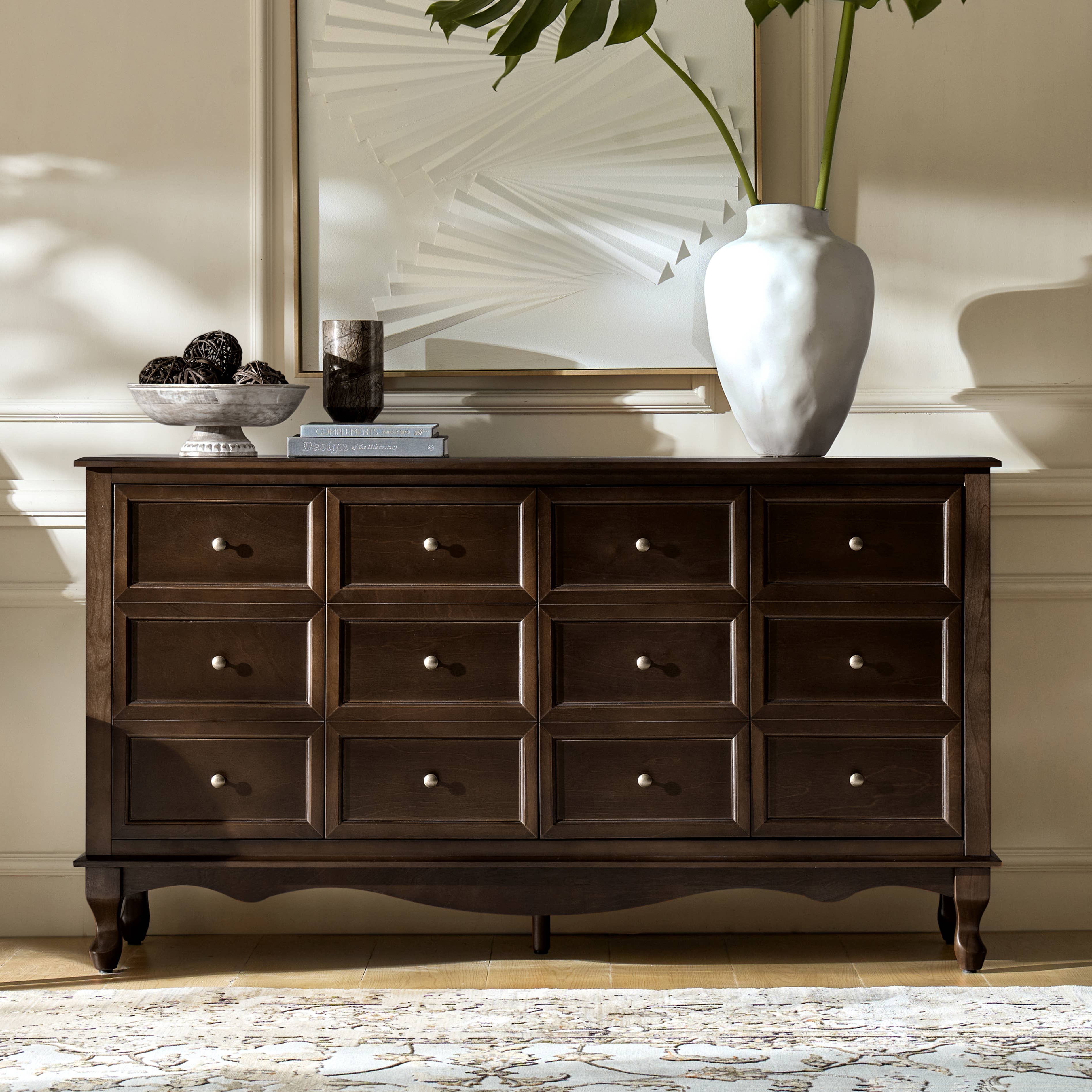 Aggie 58" Wide 4 door Sideboard: Acorn