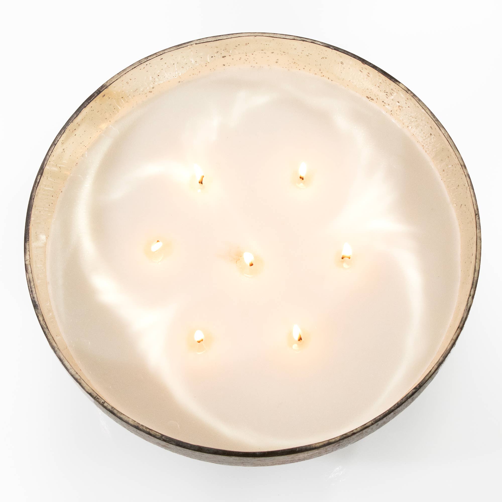 Gold Mercury Glass Bowl Large Fragrance Candle