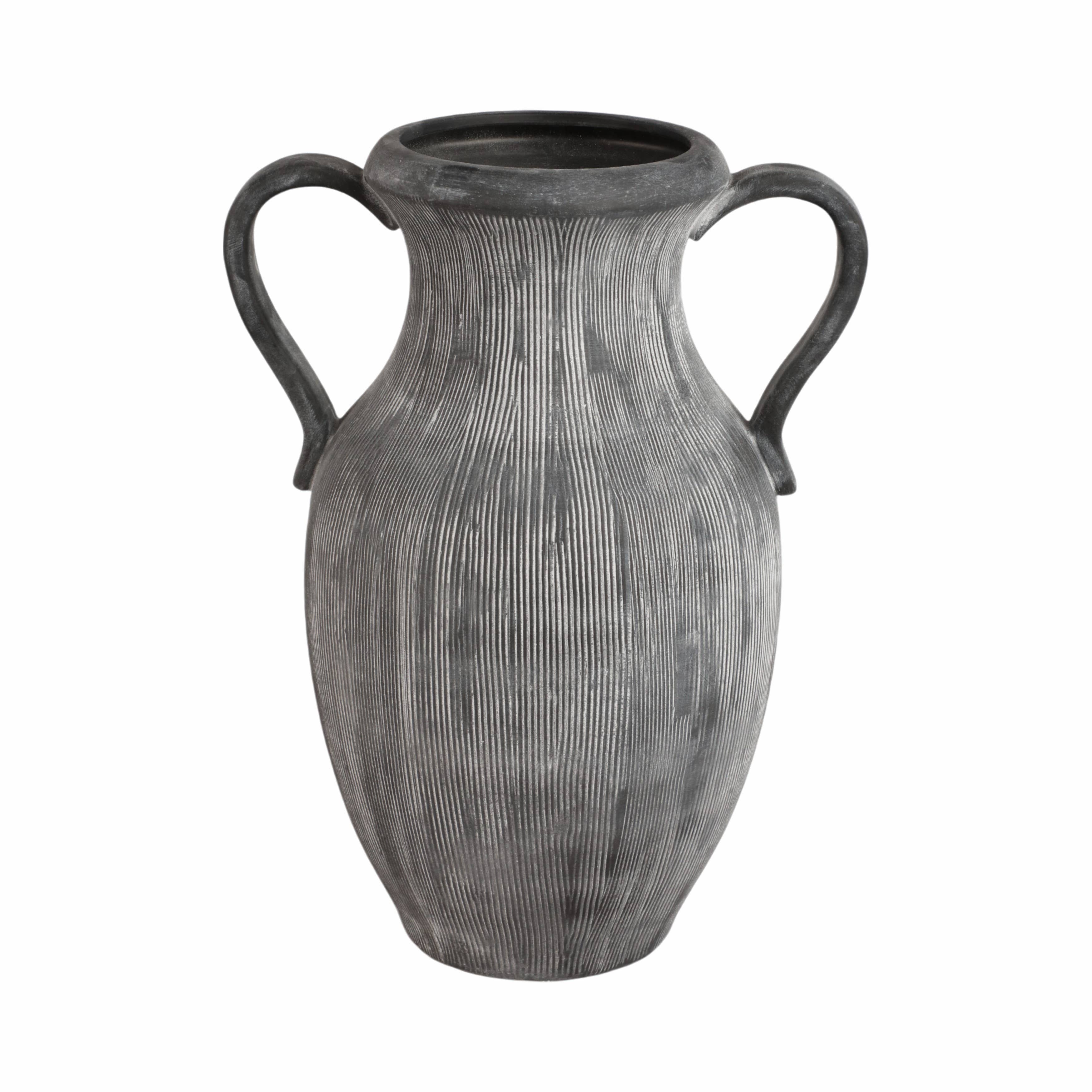 Dolomite Amphora Weathered Vase, 15"