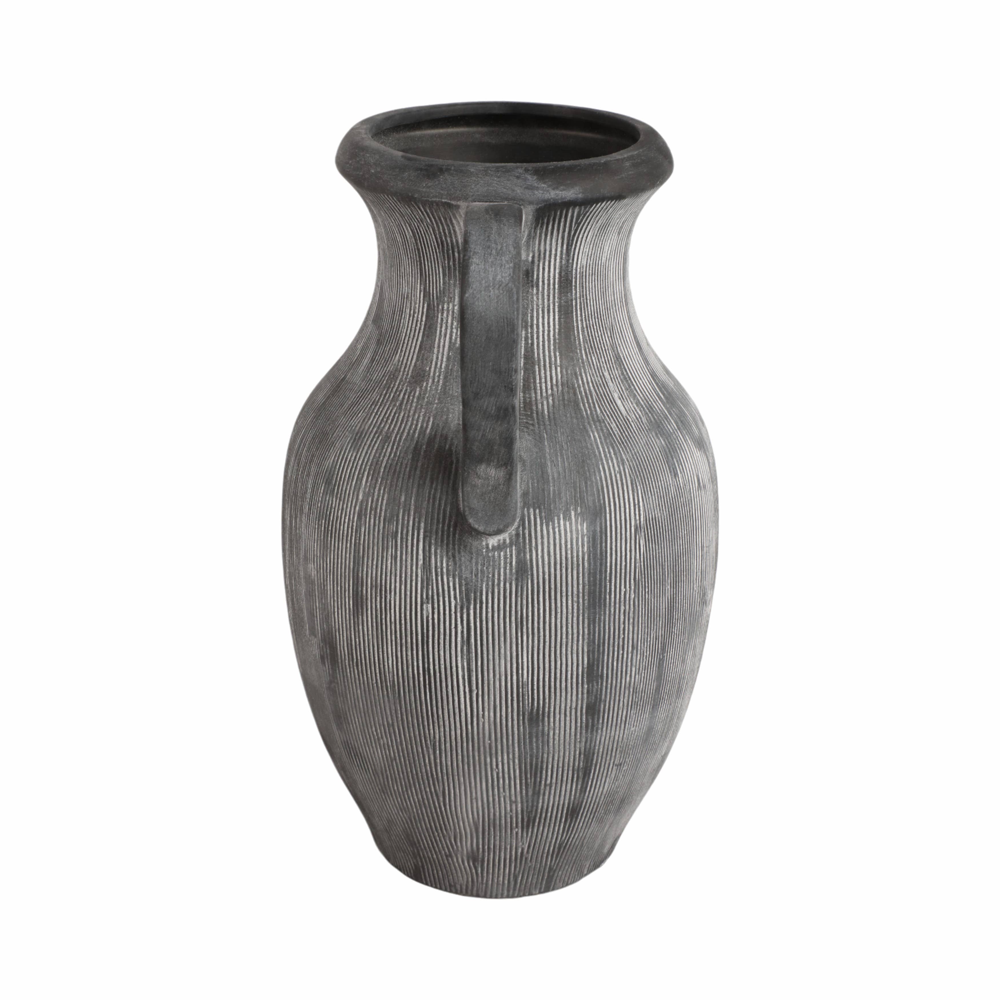Dolomite Amphora Weathered Vase, 15"