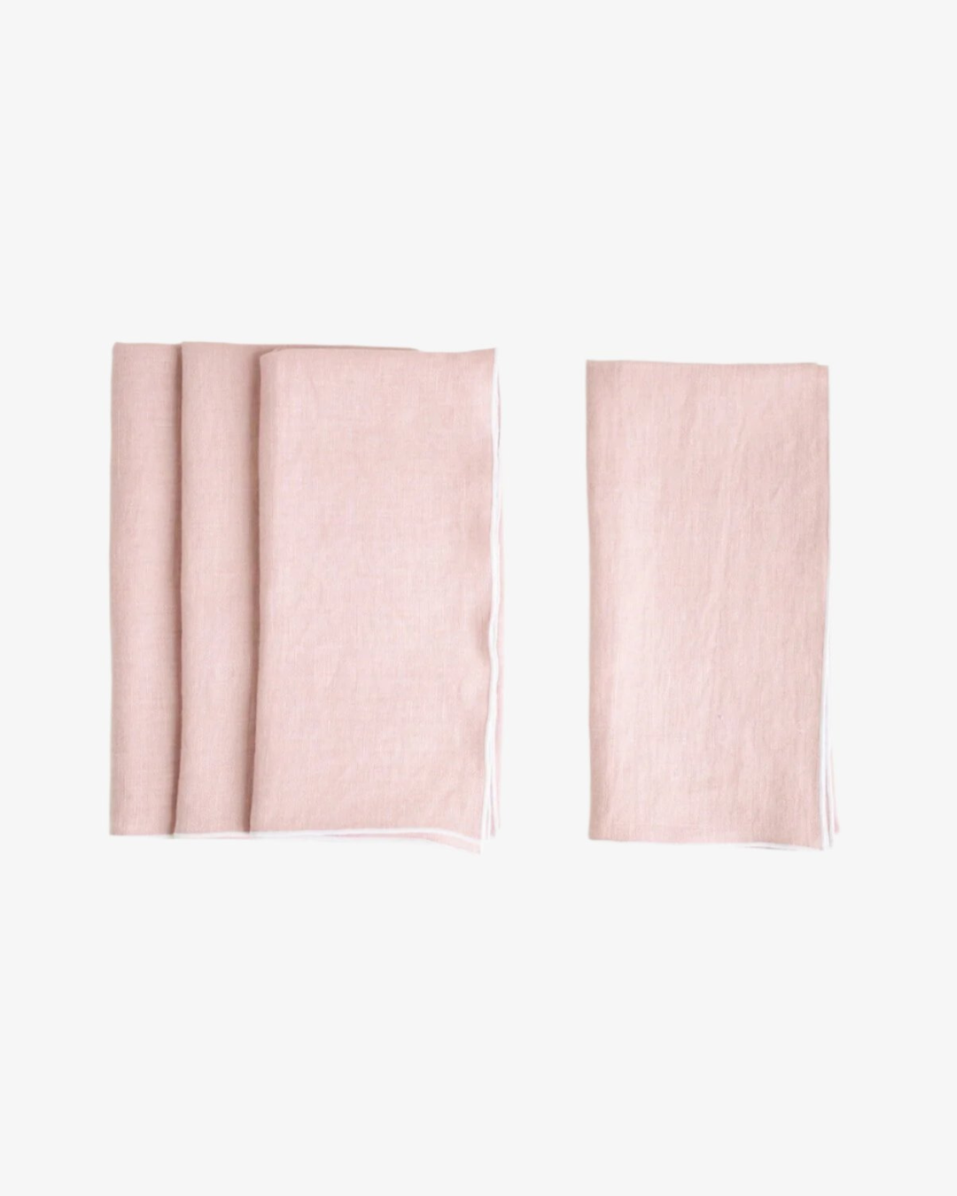 ""Stone Washed Linen Napkins  Cathedral + Black Trim
