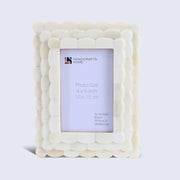 Picture Frame Scalloped Arts Bone Inlay White 4x6