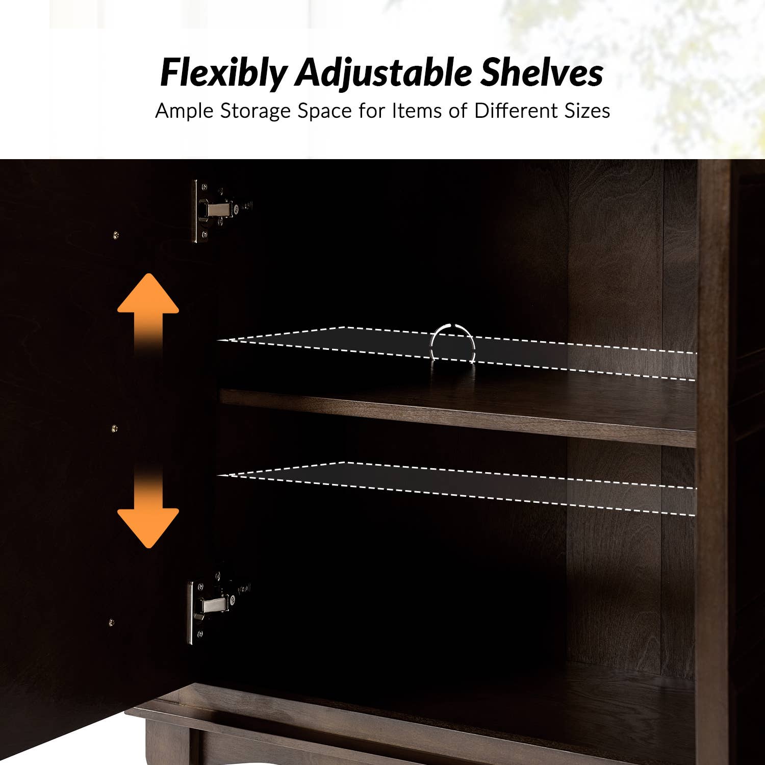 Aggie 58" Wide 4 door Sideboard: Acorn