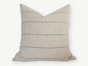 Neutral Striped Pillow Cover, Natural Throw Pillow | Evans: 22x22