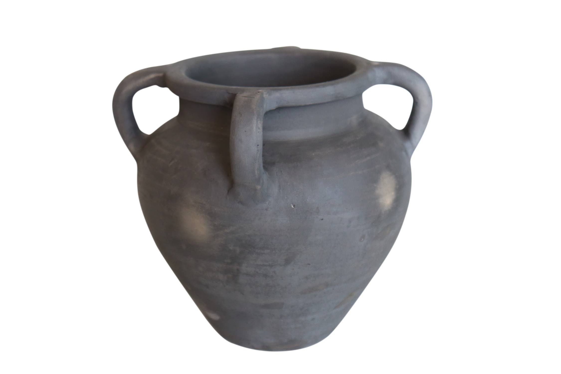 Raquel Natural Black Terracotta Vase, Dia 9.06"