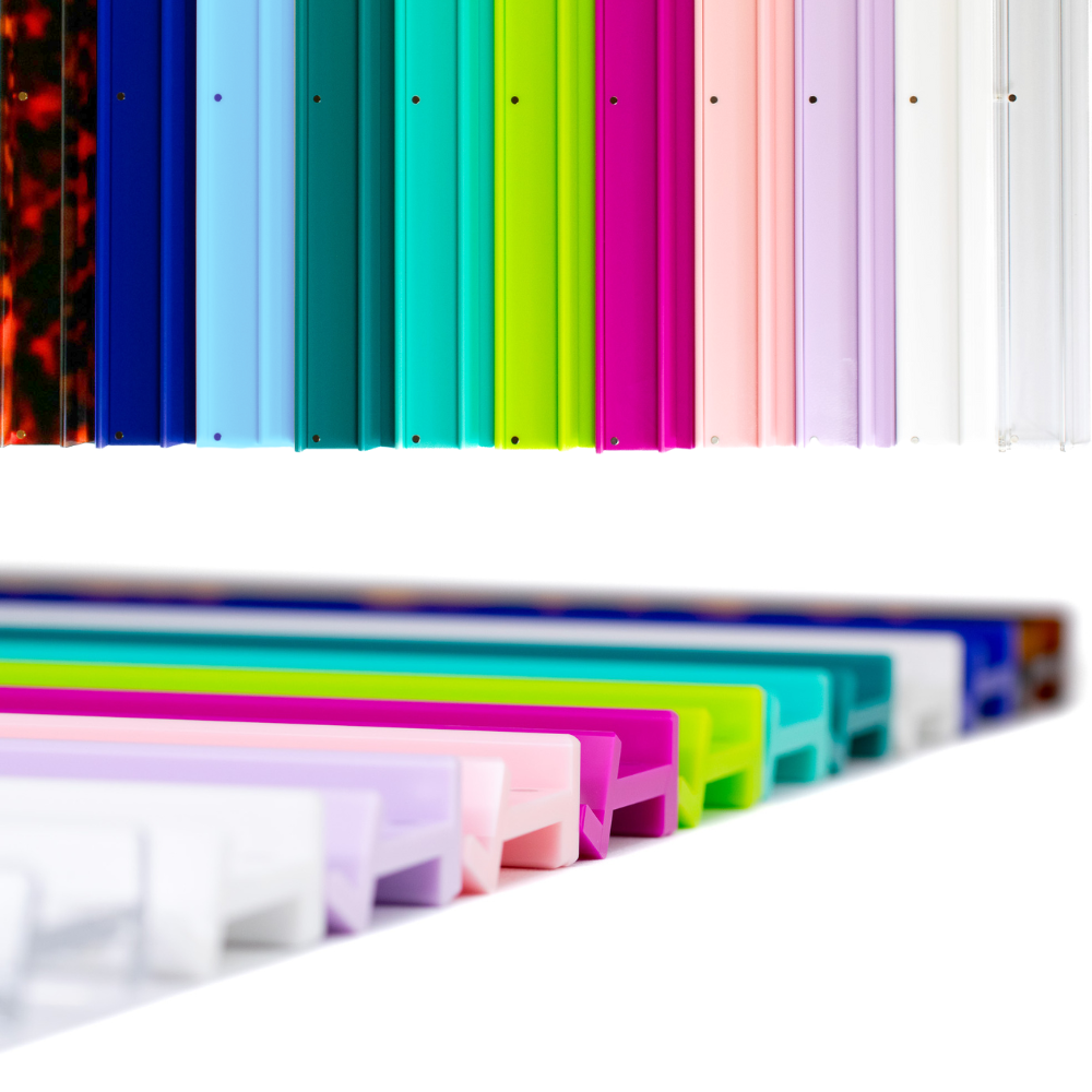 MAHJONG RACKS | Premium Acrylic | 4 Racks + 4 Pushers: Solid White