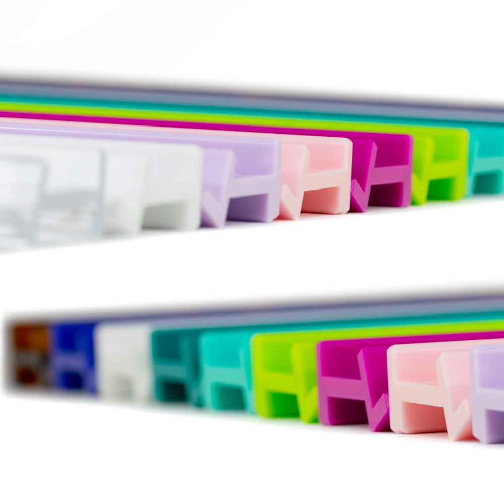 MAHJONG RACKS | Premium Acrylic | 4 Racks + 4 Pushers: Solid White