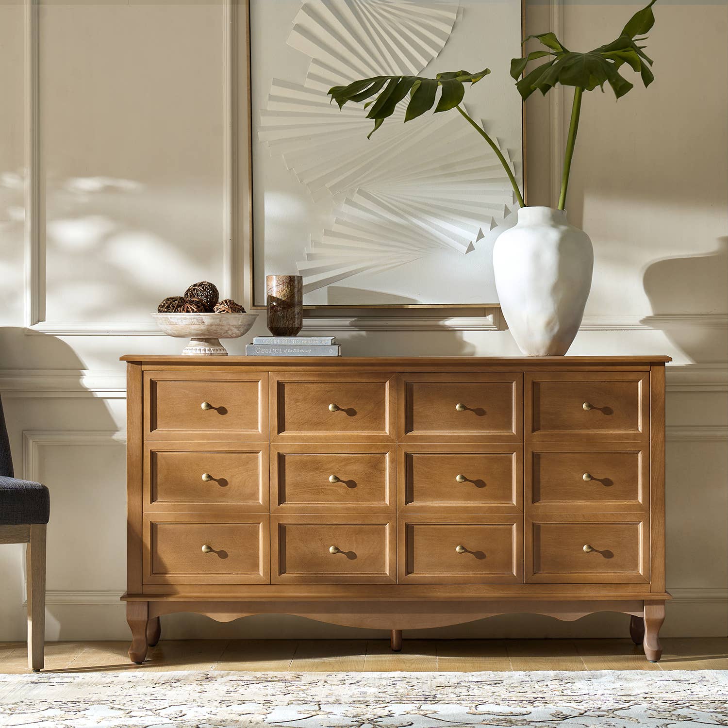 Aggie 58" Wide 4 door Sideboard: Acorn