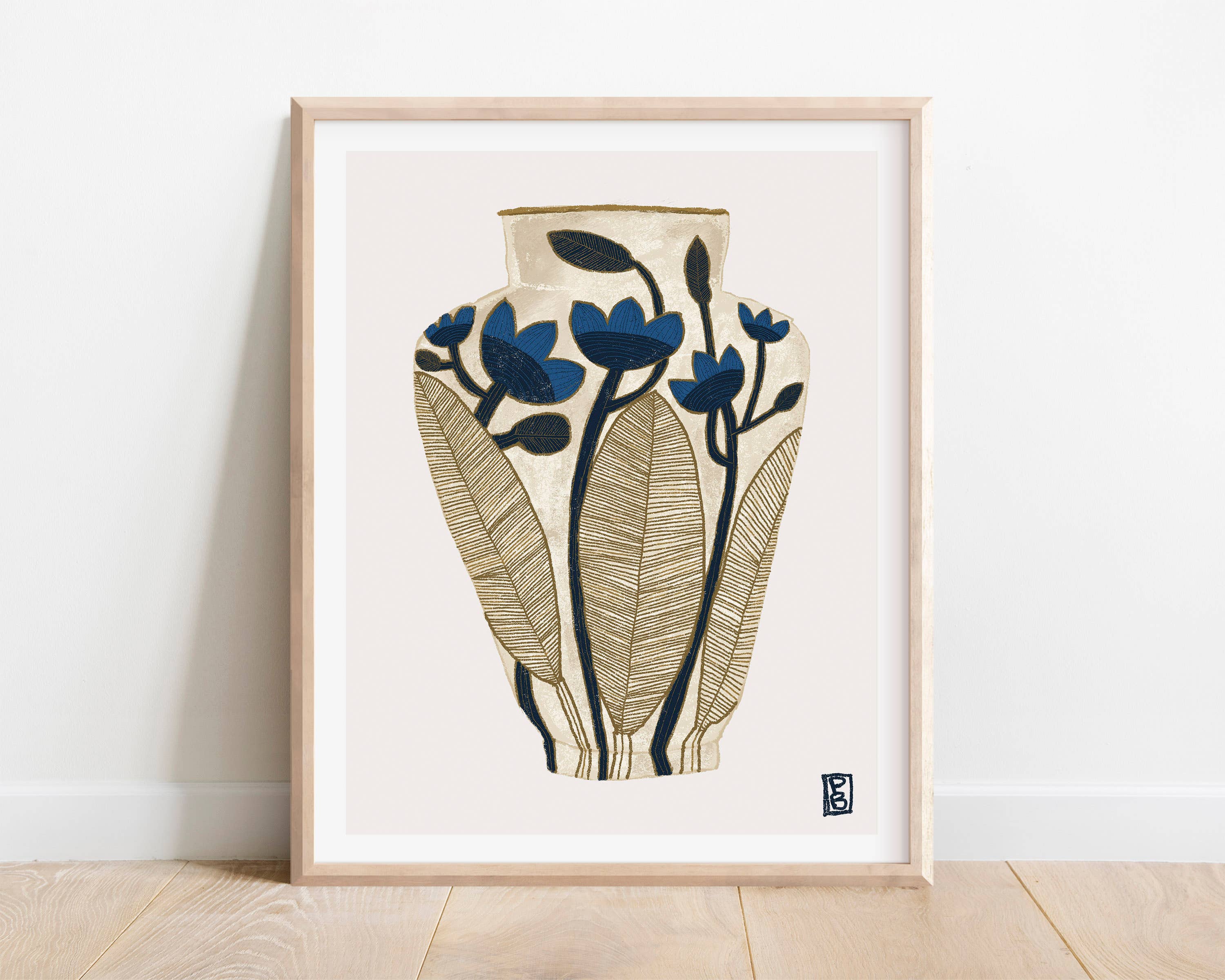 "Floral Vase", Giclée Fine Art Print: Dark Background / 11x14